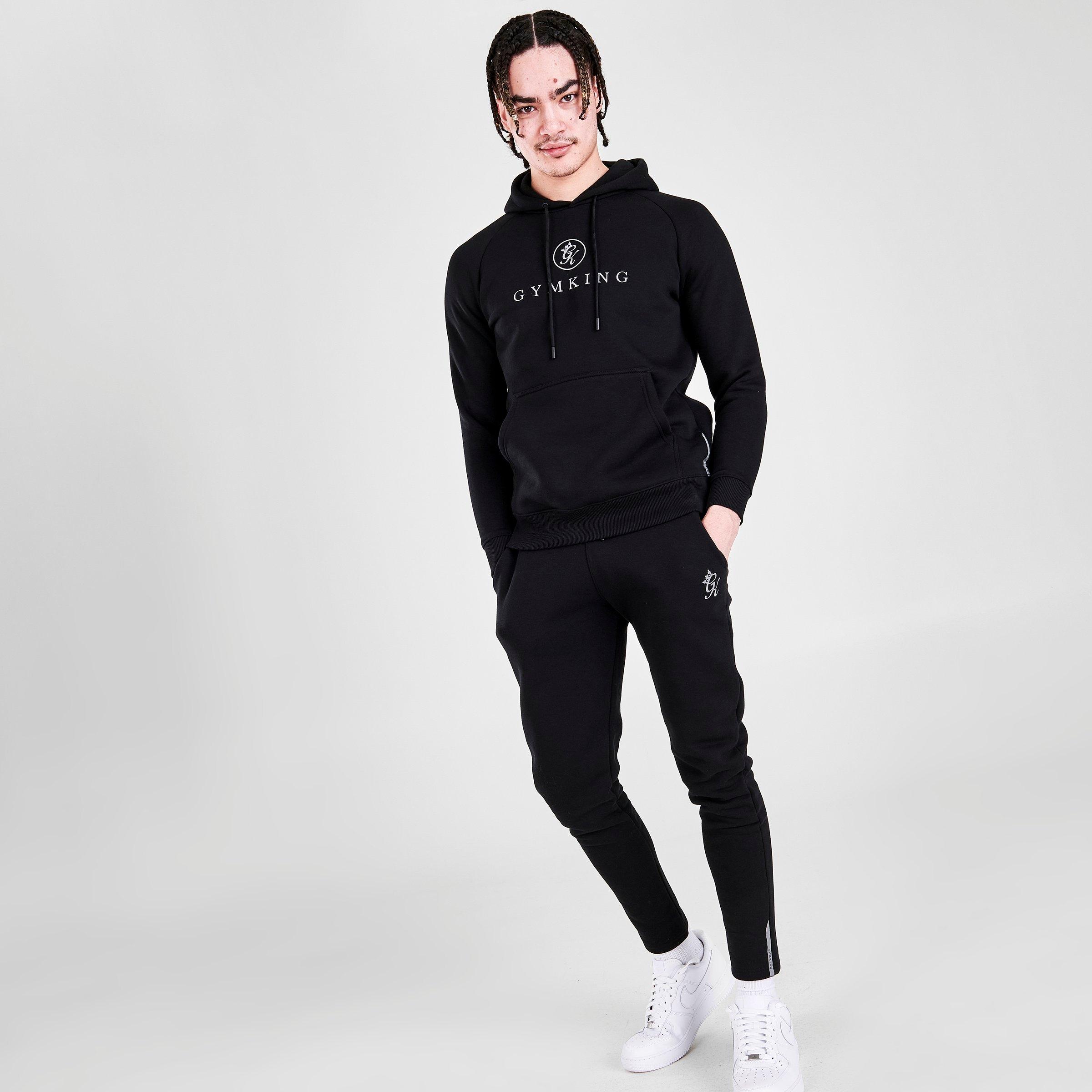 Gym King Mens Overhead Pullover Crew /& Hooded Sweatshirt Sweater Hoodie Black
